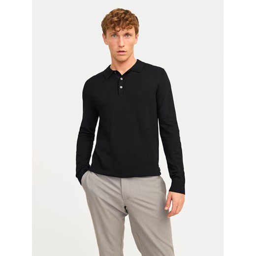 Jack&Jones Polo William 12259650 Czarny Regular Fit ze sklepu MODIVO w kategorii T-shirty męskie - zdjęcie 182678059