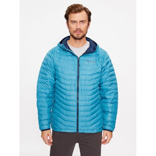 Columbia Kurtka przejściowa Westridge™ Down Hooded Jacket Niebieski Regular Fit ze sklepu MODIVO w kategorii Kurtki męskie - zdjęcie 182678077
