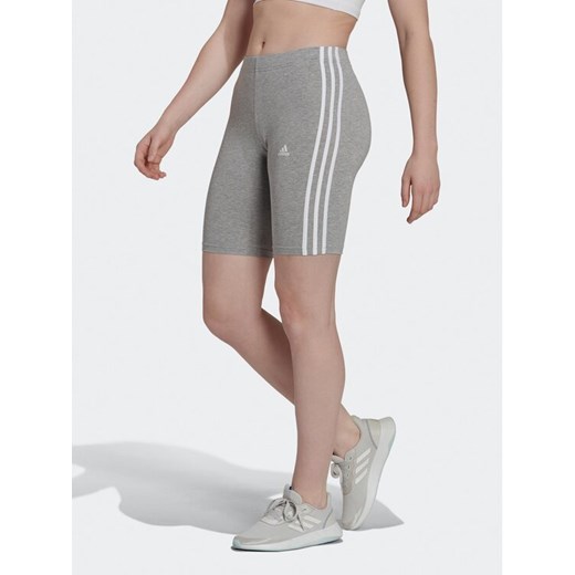 adidas Szorty sportowe Essentials 3-Stripes Bike Shorts HF5956 Szary ze sklepu MODIVO w kategorii Szorty - zdjęcie 182678166