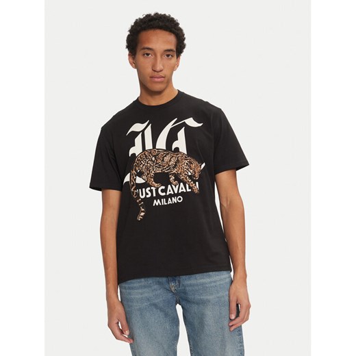 Just Cavalli T-Shirt 77OAHA02 Czarny Regular Fit ze sklepu MODIVO w kategorii T-shirty męskie - zdjęcie 182678167