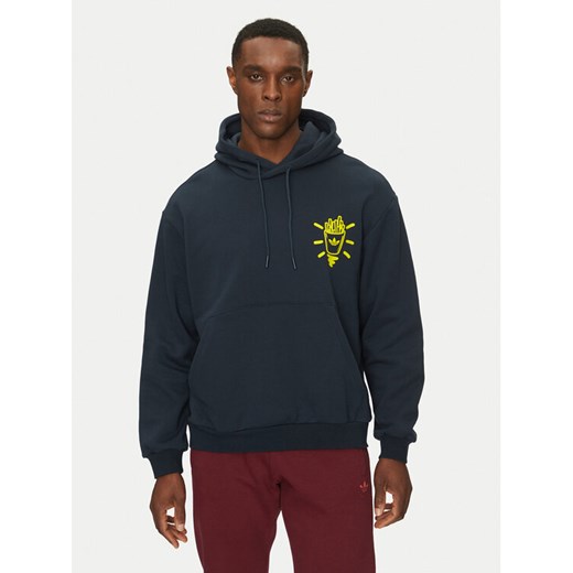 adidas Bluza Q12 Street Burger JN5694 Granatowy Loose Fit ze sklepu MODIVO w kategorii Bluzy męskie - zdjęcie 182678199