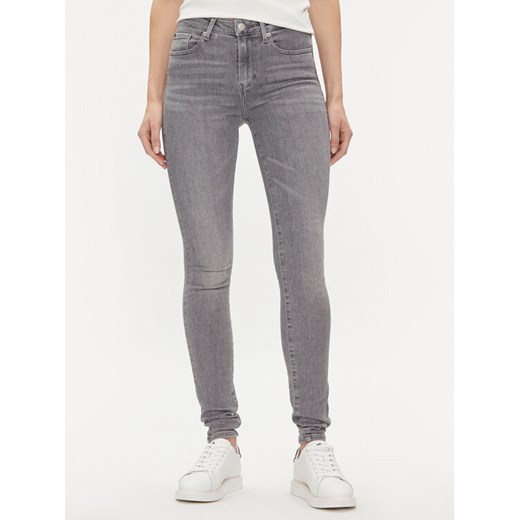 Tommy Hilfiger Jeansy Como WW0WW41302 Szary Skinny Fit ze sklepu MODIVO w kategorii Jeansy damskie - zdjęcie 182678245
