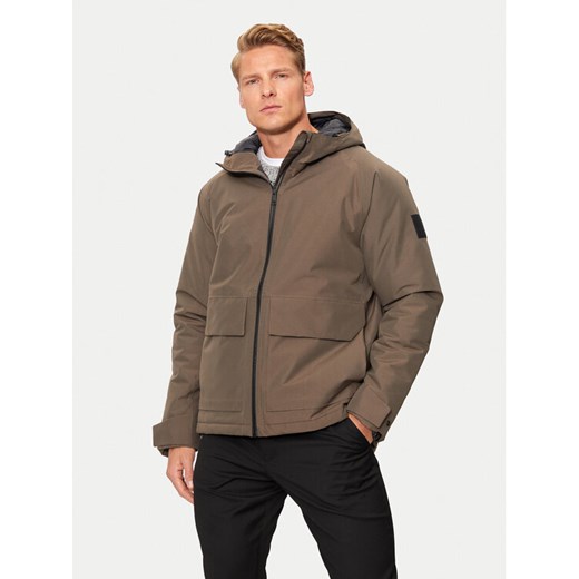 Jack Wolfskin Kurtka przeciwdeszczowa Tempeltor A60205 Brązowy Regular Fit ze sklepu MODIVO w kategorii Kurtki męskie - zdjęcie 182678246