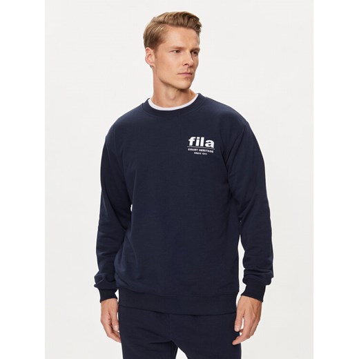 Fila Bluza FAM0671 Granatowy Relaxed Fit ze sklepu MODIVO w kategorii Bluzy męskie - zdjęcie 182678257