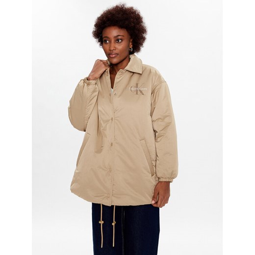 Calvin Klein Jeans Kurtka przejściowa J20J220333 Beżowy Oversize ze sklepu MODIVO w kategorii Kurtki damskie - zdjęcie 182678376