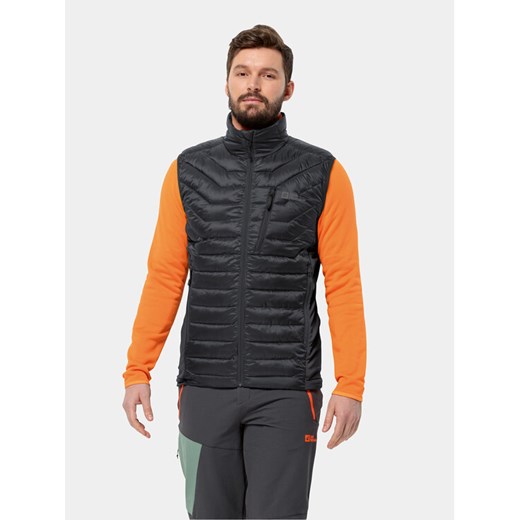 Jack Wolfskin Kamizelka Routeburn Pro Ins Vest 1206872 Czarny Slim Fit ze sklepu MODIVO w kategorii Kamizelki męskie - zdjęcie 182678385