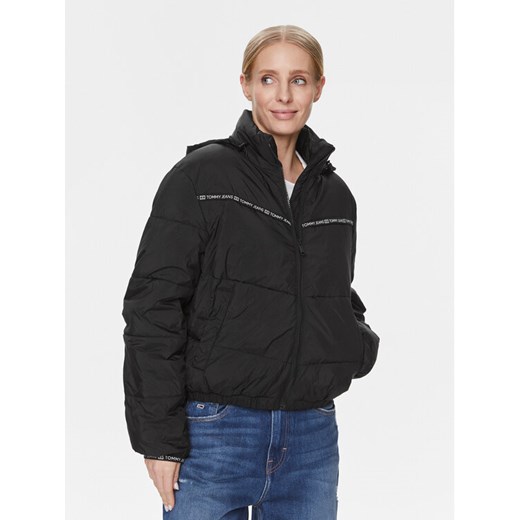 Tommy Jeans Kurtka przejściowa DW0DW17238 Czarny Regular Fit ze sklepu MODIVO w kategorii Kurtki damskie - zdjęcie 182678445