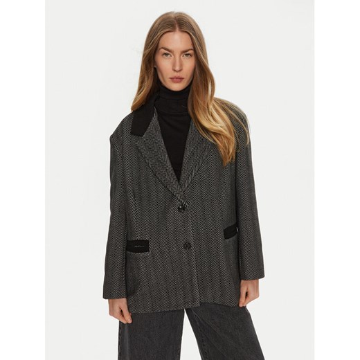 Haveone Marynarka JMY-M051 Czarny Regular Fit ze sklepu MODIVO w kategorii Marynarki damskie - zdjęcie 182678448