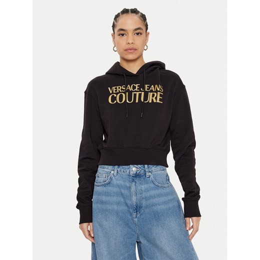 Versace Jeans Couture Bluza 78HAIT01 Czarny Regular Fit ze sklepu MODIVO w kategorii Bluzy damskie - zdjęcie 182678478