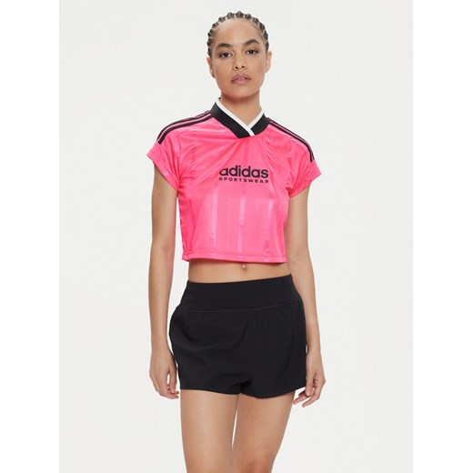 adidas T-Shirt Tiro Summer IS0727 Różowy Slim Fit ze sklepu MODIVO w kategorii Bluzki damskie - zdjęcie 182678576