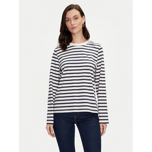 Tommy Hilfiger Bluzka Modern WW0WW42324 Granatowy Regular Fit ze sklepu MODIVO w kategorii Bluzki damskie - zdjęcie 182678618