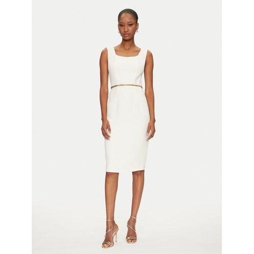 Marciano Guess Sukienka koktajlowa 5GGK12 7300A Écru Regular Fit ze sklepu MODIVO w kategorii Sukienki - zdjęcie 182678738
