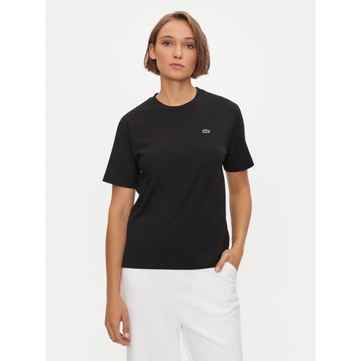 Lacoste T-Shirt TF7215 Czarny Loose Fit ze sklepu MODIVO w kategorii Bluzki damskie - zdjęcie 182678828