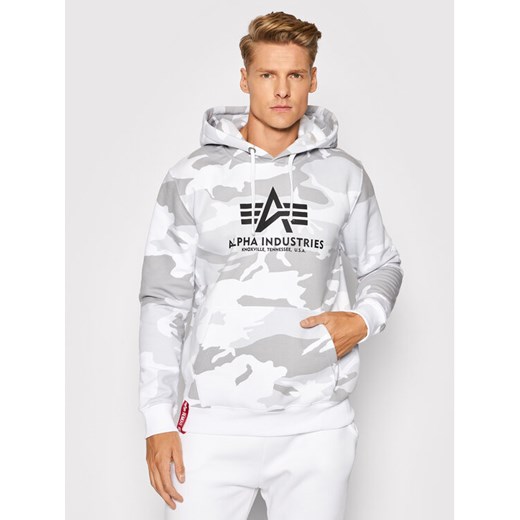 Alpha Industries Bluza Basic 178312C Szary Regular Fit ze sklepu MODIVO w kategorii Bluzy męskie - zdjęcie 182678877