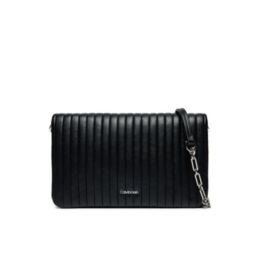 Calvin Klein Torebka Mini Line Quilt Crossbody K60K613079 Czarny ze sklepu MODIVO w kategorii Listonoszki - zdjęcie 182678885