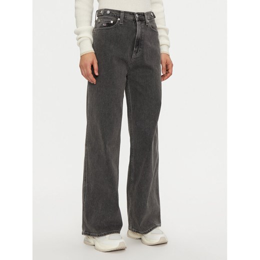 Tommy Jeans Jeansy Claire DW0DW19614 Szary Wide Leg ze sklepu MODIVO w kategorii Jeansy damskie - zdjęcie 182678909