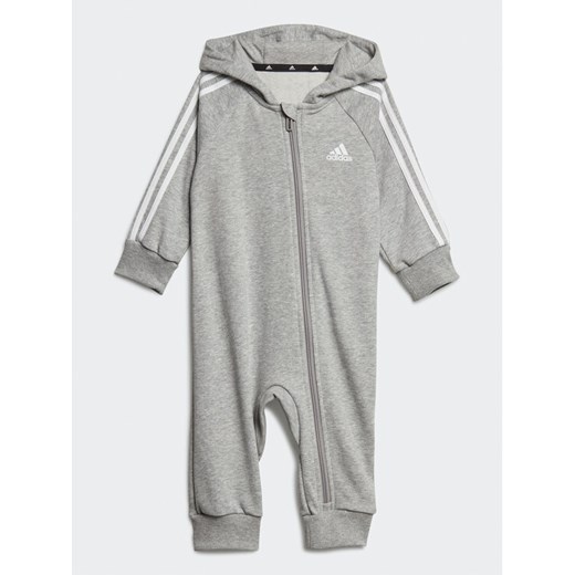 adidas Kombinezon IJ8111 Szary Regular Fit ze sklepu MODIVO w kategorii Kombinezony dziewczęce - zdjęcie 182678966