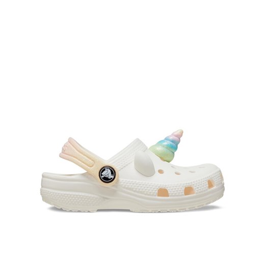 Crocs Klapki Classic Iam Rainbow Unicorn Clog T 209701 Biały ze sklepu MODIVO w kategorii Klapki dziecięce - zdjęcie 182678976