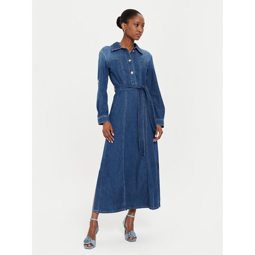 Marella Sukienka jeansowa Ada 2423226014 Granatowy Regular Fit ze sklepu MODIVO w kategorii Sukienki - zdjęcie 182678978