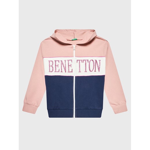 United Colors Of Benetton Bluza 3GNSC501C Różowy Regular Fit ze sklepu MODIVO w kategorii Bluzy dziewczęce - zdjęcie 182678999