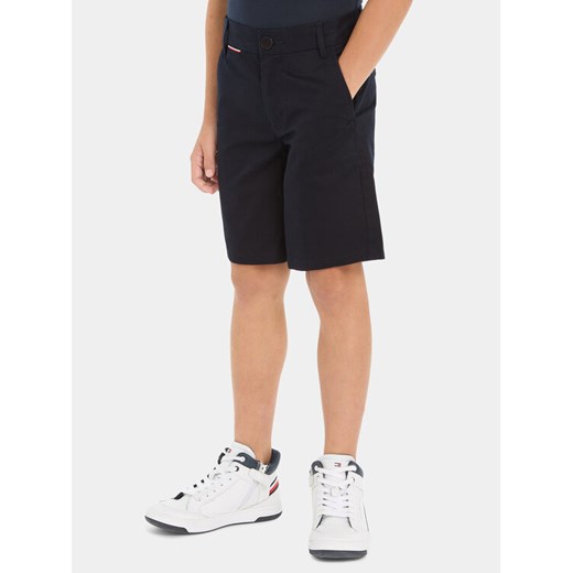 Tommy Hilfiger Szorty materiałowe 1985 KB0KB08704 Granatowy Regular Fit ze sklepu MODIVO w kategorii Spodenki chłopięce - zdjęcie 182679046