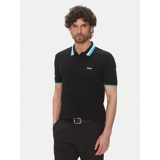 BOSS Polo Paddy Ap Heritage 50538101 Czarny Regular Fit ze sklepu MODIVO w kategorii T-shirty męskie - zdjęcie 182679085