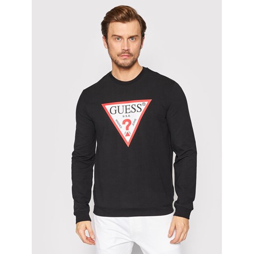 Guess Bluza M2YQ37 K6ZS1 Czarny Regular Fit ze sklepu MODIVO w kategorii Bluzy męskie - zdjęcie 182679146