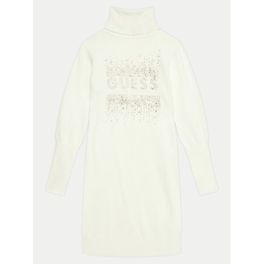 Guess Sukienka dzianinowa J4BK13 Z2NQ2 Écru Comfort Fit ze sklepu MODIVO w kategorii Sukienki dziewczęce - zdjęcie 182679157