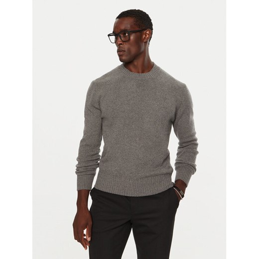 AMI PARIS Sweter HKS057.005 Szary Regular Fit ze sklepu MODIVO w kategorii Swetry męskie - zdjęcie 182679237
