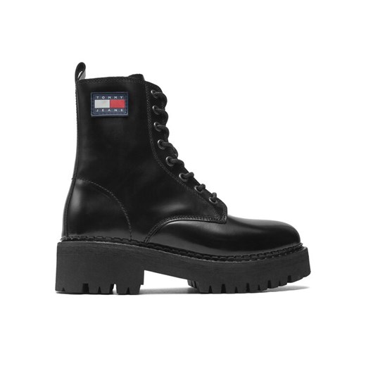 Tommy Jeans Trapery Urban Tommy Jeans Lace Up Boot EN0EN01995 Czarny ze sklepu MODIVO w kategorii Workery damskie - zdjęcie 182679245