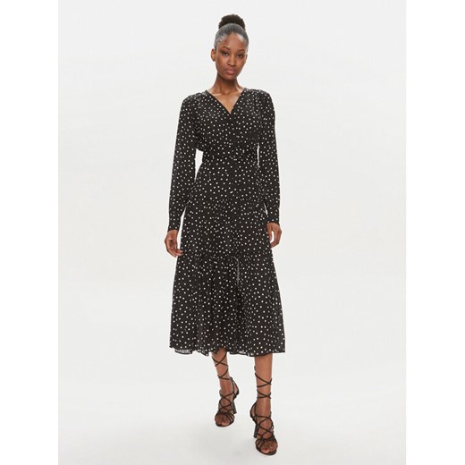 Pinko Sukienka koszulowa Isometria 101838 A0ZK Czarny Regular Fit ze sklepu MODIVO w kategorii Sukienki - zdjęcie 182679259