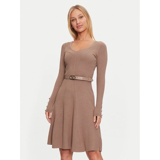 Marciano Guess Sukienka dzianinowa Luna 4BGK00 5613Z Beżowy Regular Fit ze sklepu MODIVO w kategorii Sukienki - zdjęcie 182679267