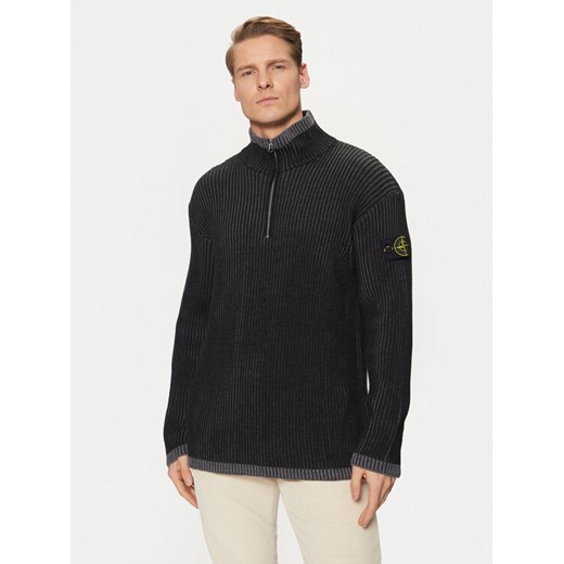 Stone Island Sweter 8115516C1 Szary Regular Fit ze sklepu MODIVO w kategorii Swetry męskie - zdjęcie 182679295