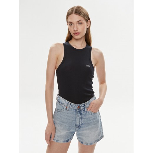 Lee Top 112341592 Czarny Slim Fit ze sklepu MODIVO w kategorii Bluzki damskie - zdjęcie 182679375