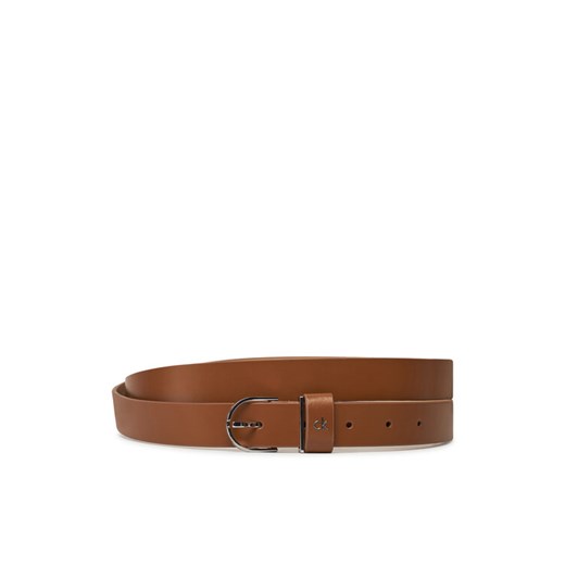Calvin Klein Pasek Damski Ck Metal Loop Round Buckle 2.5 K60K613147 Brązowy ze sklepu MODIVO w kategorii Paski damskie - zdjęcie 182679488