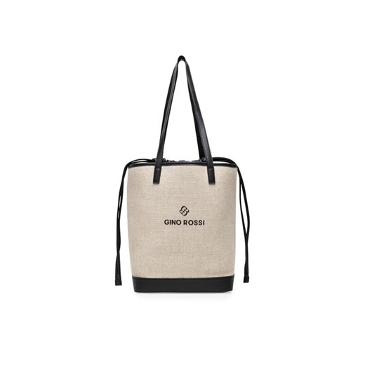 Gino Rossi Torebka TYLO-Lauren Écru ze sklepu MODIVO w kategorii Torby Shopper bag - zdjęcie 182679526