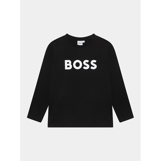 Boss Bluzka J25P25 D Czarny Regular Fit ze sklepu MODIVO w kategorii T-shirty chłopięce - zdjęcie 182679546