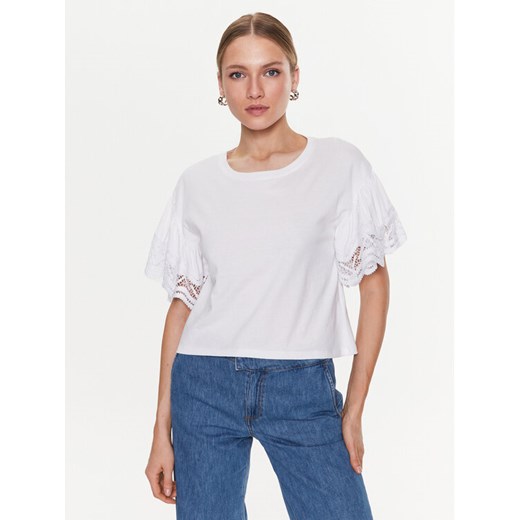 TWINSET T-Shirt 231TT2340 Biały Regular Fit ze sklepu MODIVO w kategorii Bluzki damskie - zdjęcie 182679569