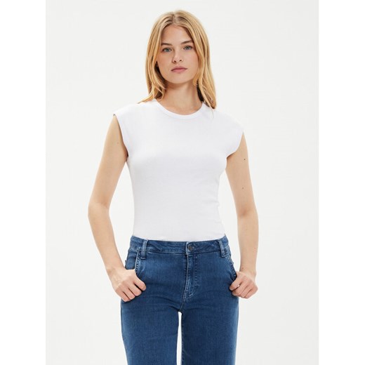 Brave Soul T-Shirt LTS-149LILYWH Biały Straight Fit ze sklepu MODIVO w kategorii Bluzki damskie - zdjęcie 182679645