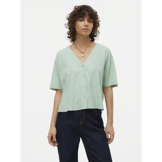 Vero Moda Bluzka Jesmilo 10279696 Zielony Regular Fit ze sklepu MODIVO w kategorii Bluzki damskie - zdjęcie 182679647