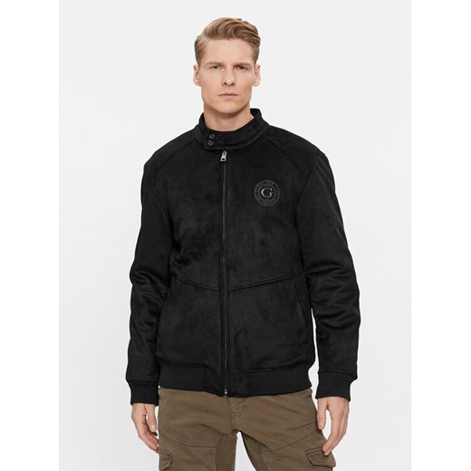 Guess Kurtka przejściowa M4RL09 WFW52 Czarny Regular Fit ze sklepu MODIVO w kategorii Kurtki męskie - zdjęcie 182679689