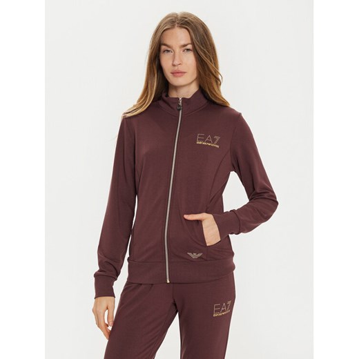 EA7 Emporio Armani Bluza 8NTM43 TJ9RZ 1755 Brązowy Regular Fit ze sklepu MODIVO w kategorii Bluzy damskie - zdjęcie 182679706