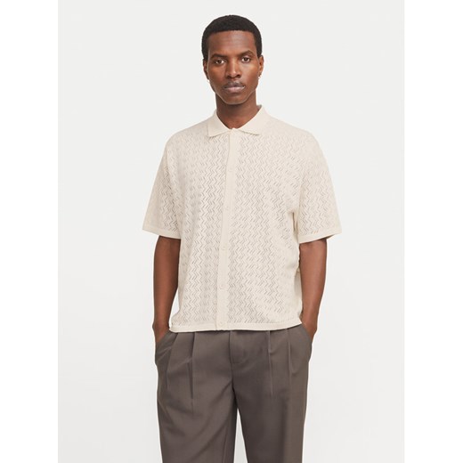 Jack&Jones Koszula Tyler 12272863 Écru Loose Fit ze sklepu MODIVO w kategorii Koszule męskie - zdjęcie 182679725