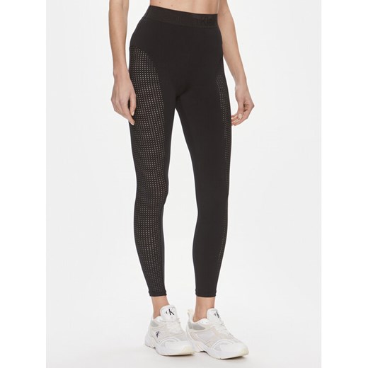 Calvin Klein Performance Legginsy 00GWS4L631 Czarny Slim Fit ze sklepu MODIVO w kategorii Spodnie damskie - zdjęcie 182679756