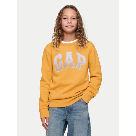 Gap Bluza 531000 Złoty Regular Fit ze sklepu MODIVO w kategorii Bluzy chłopięce - zdjęcie 182679819