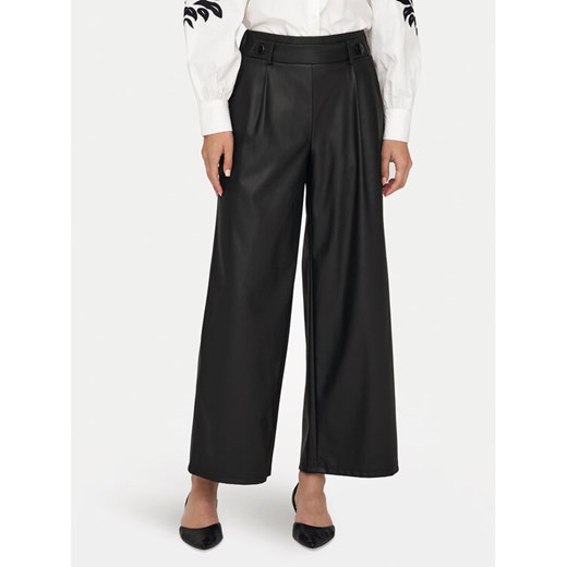 JDY Spodnie z imitacji skóry Soya 15328975 Czarny Regular Fit ze sklepu MODIVO w kategorii Spodnie damskie - zdjęcie 182679857
