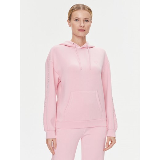 Guess Bluza Brenda V2YQ18 K7UW2 Różowy Relaxed Fit ze sklepu MODIVO w kategorii Bluzy damskie - zdjęcie 182679905