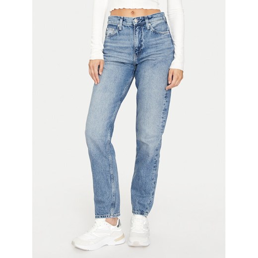 Calvin Klein Jeans Jeansy Authentic J20J223658 Niebieski Slim Fit ze sklepu MODIVO w kategorii Jeansy damskie - zdjęcie 182679937