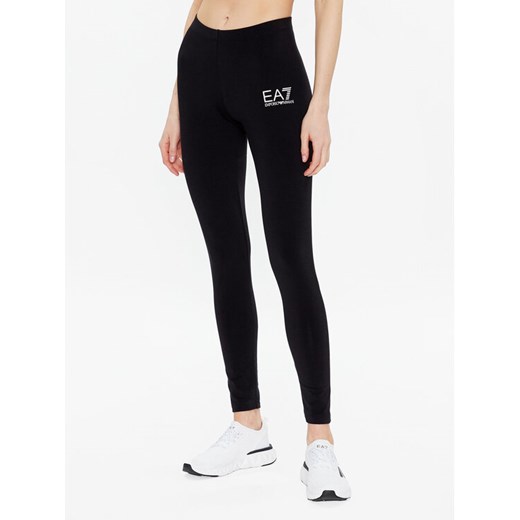 EA7 Emporio Armani Legginsy 8NTP61 TJ01Z 0200 Czarny Slim Fit ze sklepu MODIVO w kategorii Spodnie damskie - zdjęcie 182679948