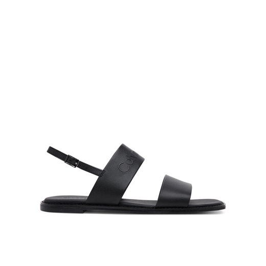 Calvin Klein Sandały Flat Sandal - He HW0HW02377 Czarny ze sklepu MODIVO w kategorii Sandały damskie - zdjęcie 182679976